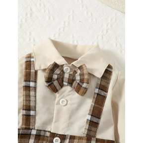 Conjunto Infantil Masculino Lapela Suspensórios Chapéu Lenogue