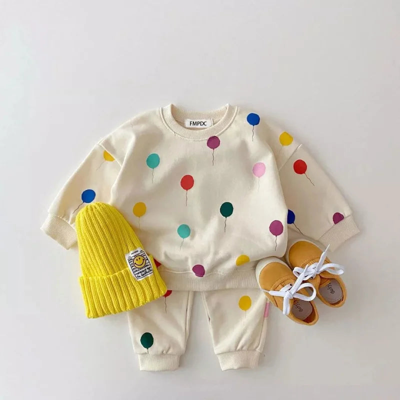 Conjunto Infantil Moletom Balões Coloridos Lenogue