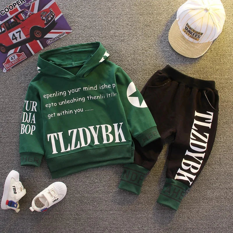 Conjunto Infantil Moletom com Capuz Estampa Letras e Calça Lenogue