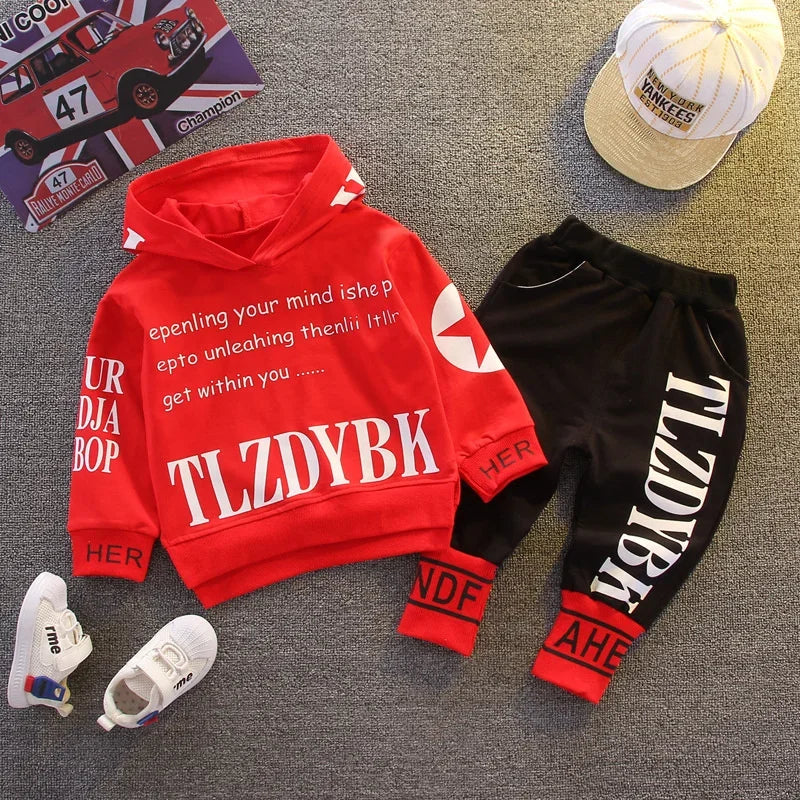 Conjunto Infantil Moletom com Capuz Estampa Letras e Calça Lenogue