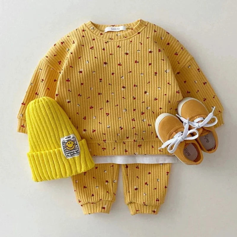 Conjunto Infantil Moletom Flores e Frutas Lenogue
