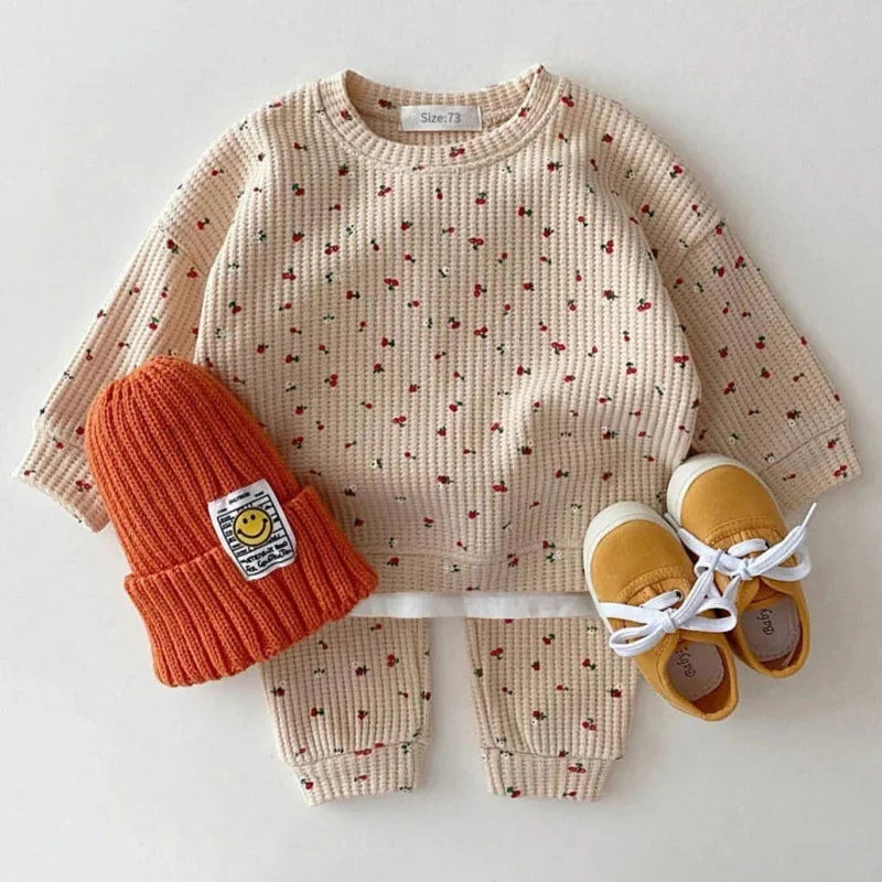 Conjunto Infantil Moletom Flores e Frutas Lenogue
