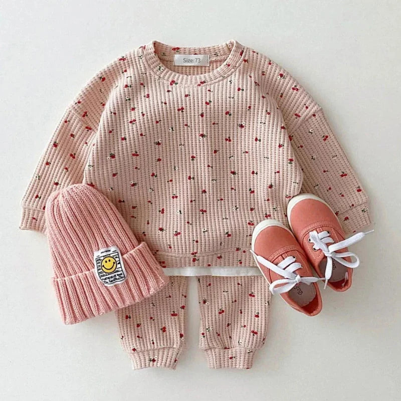 Conjunto Infantil Moletom Flores e Frutas Lenogue