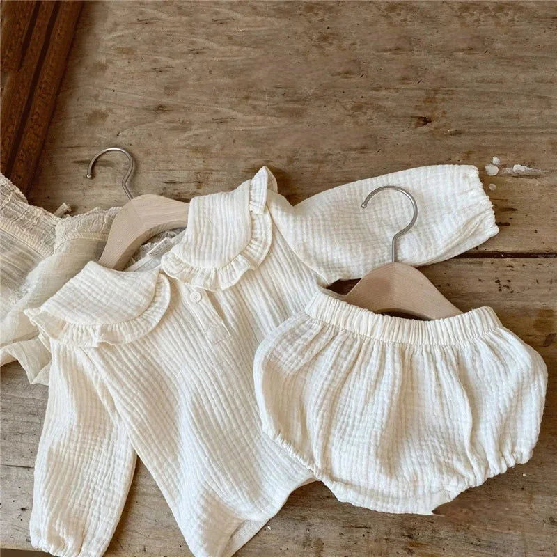 Conjunto Infantil Navy Blommer e Blusa Lenogue
