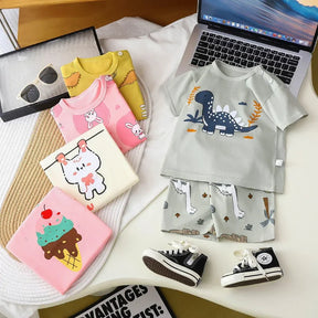 Conjunto Infantil Pijama de Dinossauro Cartoon Lenogue