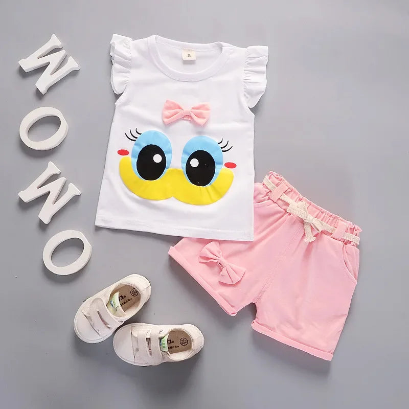 Conjunto Infantil Regata com Shorts Modelo Cartoon Lenogue