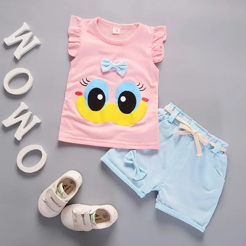 Conjunto Infantil Regata com Shorts Modelo Cartoon Lenogue