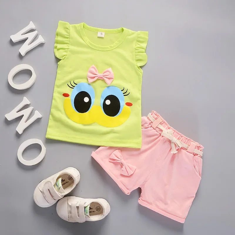 Conjunto Infantil Regata com Shorts Modelo Cartoon Lenogue