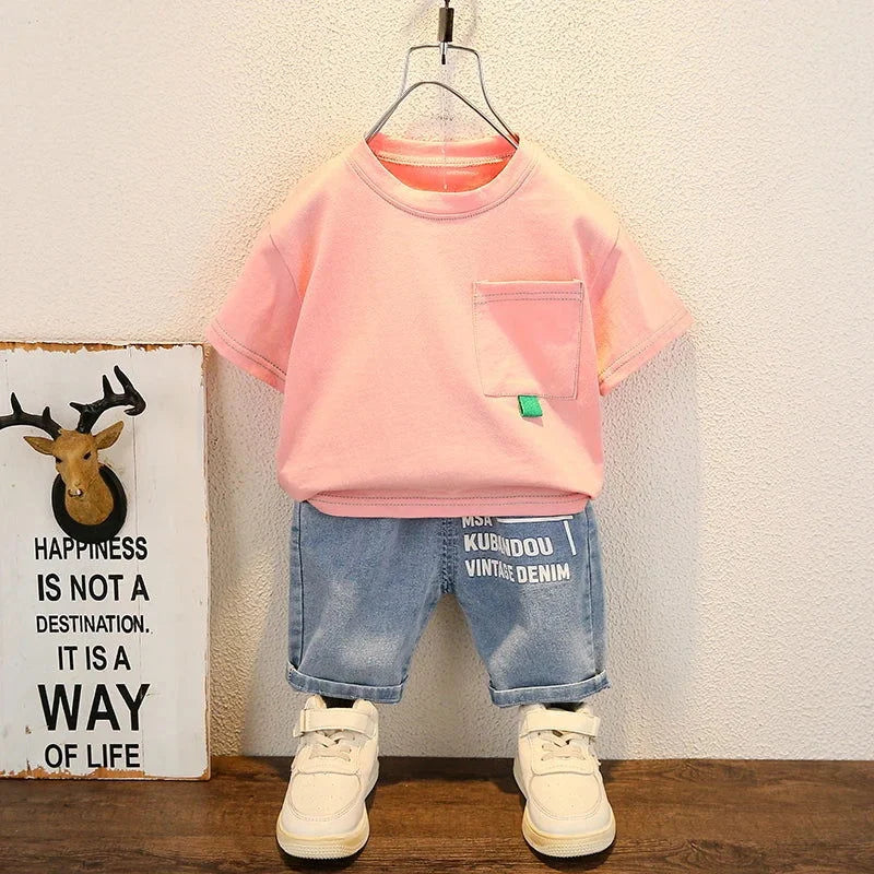Conjunto Infantil TShirt Masculino Gabriel Lenogue