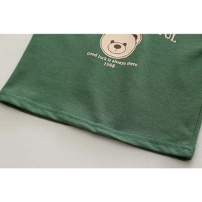 Conjunto Polo Infantil Modelo Cartoon de Urso Lenogue