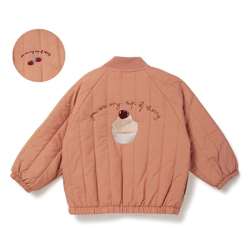Jaqueta Infantil Bomber Vintage Salmão Lenogue