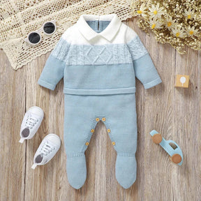 Macacão Infantil Gola Alta Tricot para Inverno Lenogue
