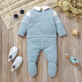 Macacão Infantil Gola Alta Tricot para Inverno Lenogue