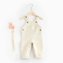 Macacão Infantil Jardineira Unissex Algodão Denim Lenogue