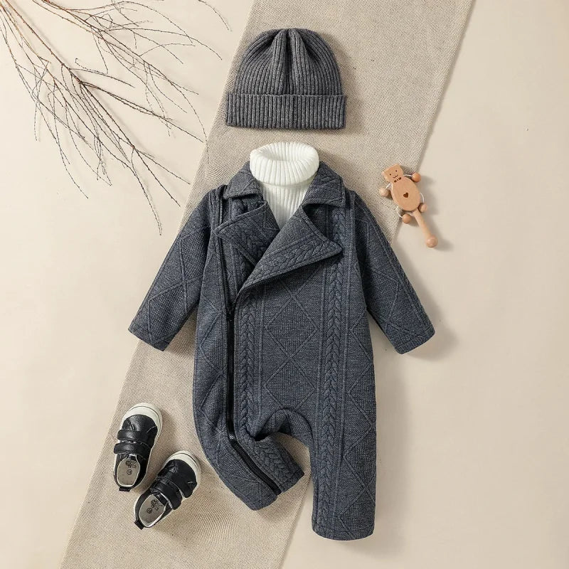 Macacão Infantil Manga Longa Zíper Estilo Streetwear Lenogue