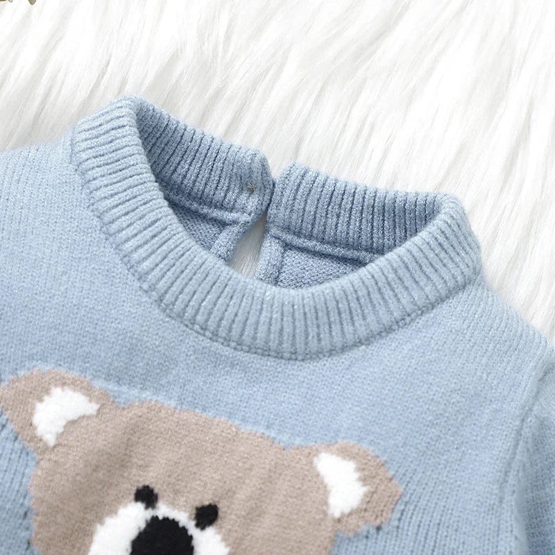 Macacão Infantil Tricot com Gorro e Pé Fechado Azul Lenogue