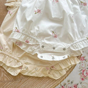 Macacão Romper Infantil Carolina Floral Lenogue