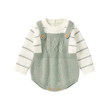 Macacão Romper Infantil Tricot Listrado Lenogue