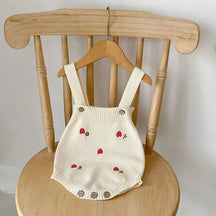 Macacão Romper Infantil Tricot Mushroom Bege Lenogue