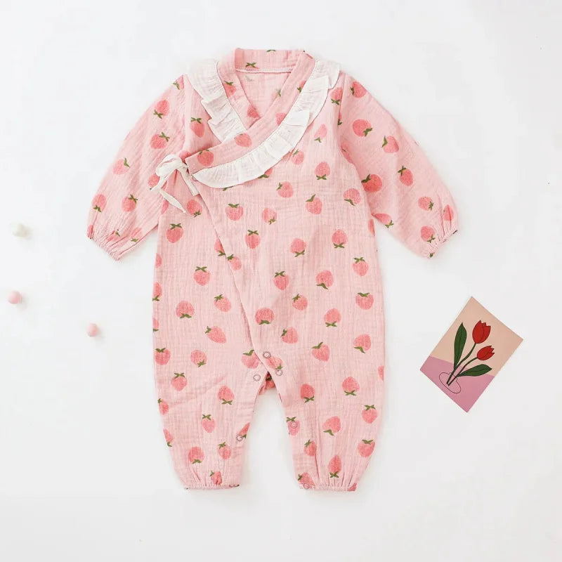 Macacão Romper Infantil Violet Rosa Lenogue