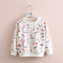 Moletom Infantil Manga Comprida Floral Lenogue