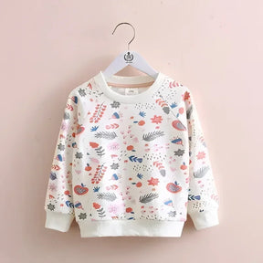Moletom Infantil Manga Comprida Floral Lenogue
