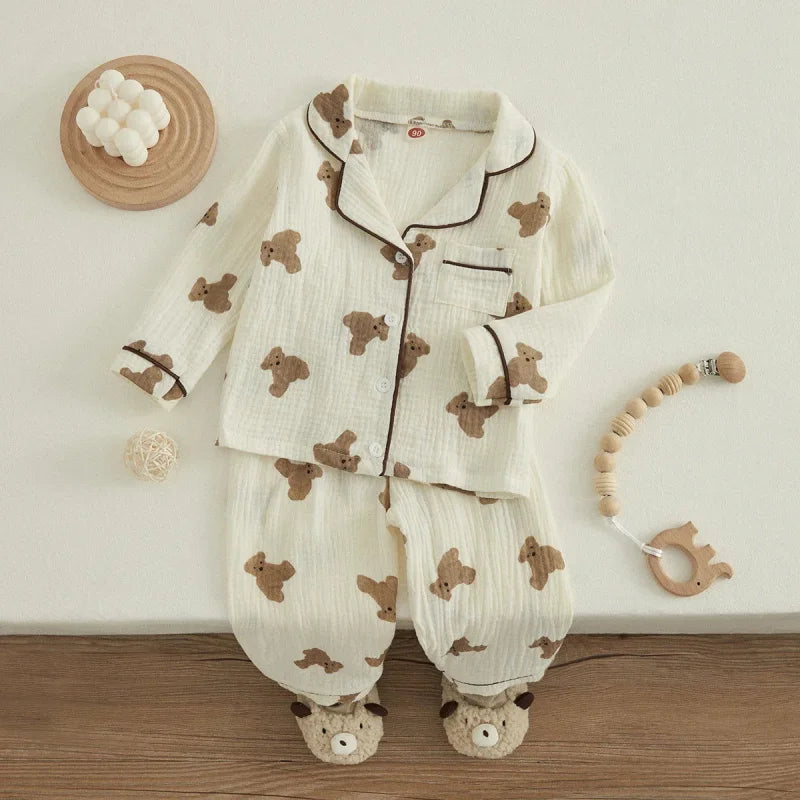 Pijama Infantil Bear Bege Lenogue