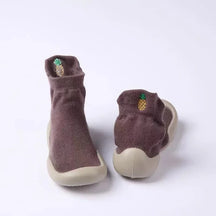 Sapatinhos Infantil Meia Estampa Frutas Colorido Lenogue